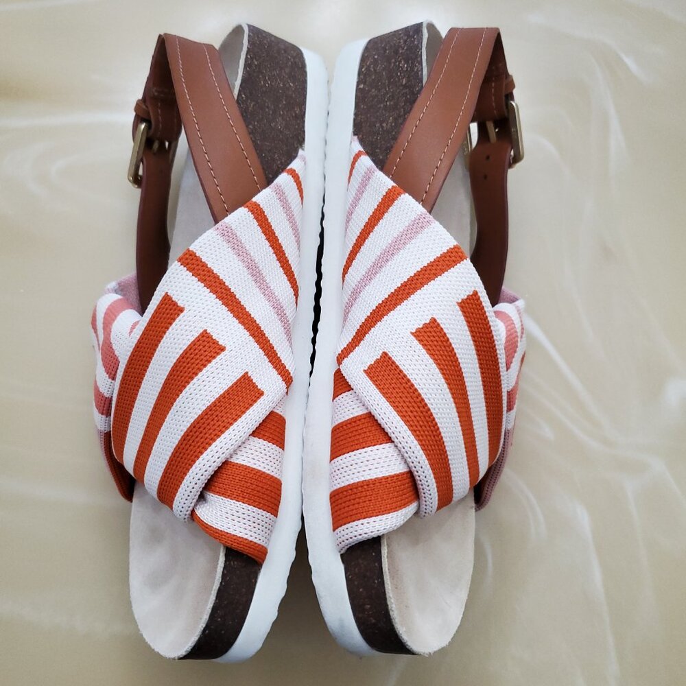 Tory Burch Corey Multi Patchwork Stripe Flatform … - image 6